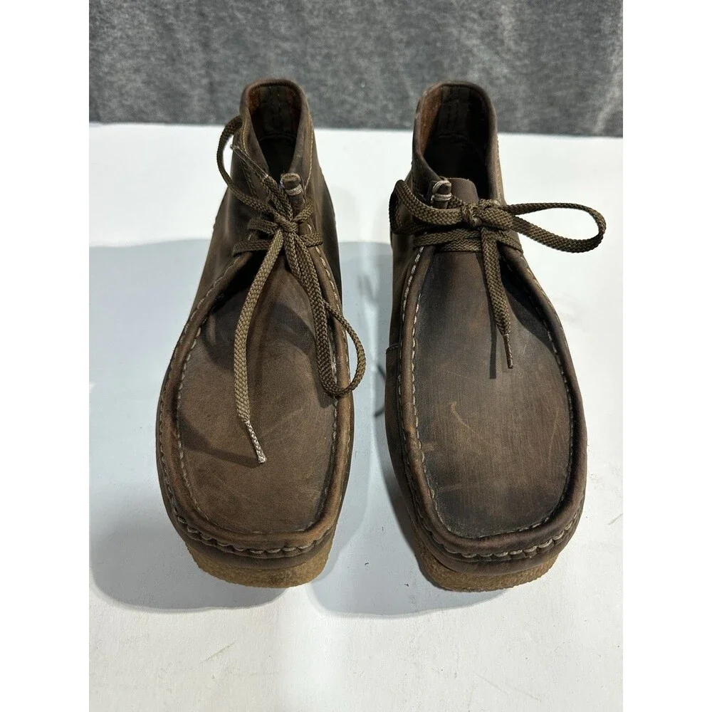 Clarks Originals Moccasin Shacre Boot Beeswax Brown Shoe Wallaby Earth Men’s 9B